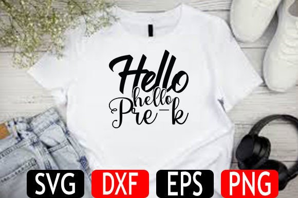 Back to School SVG Design, Hello Pre-K: A Versatile Digital Resource for Early Learning Environments