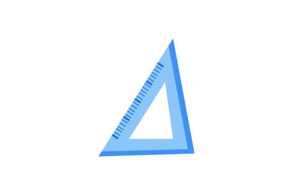 Back to School Triangle Ruler Icon