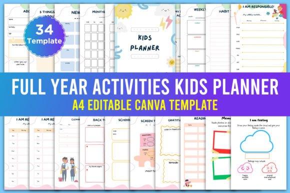 Full Year Activities Undated Kids Planner