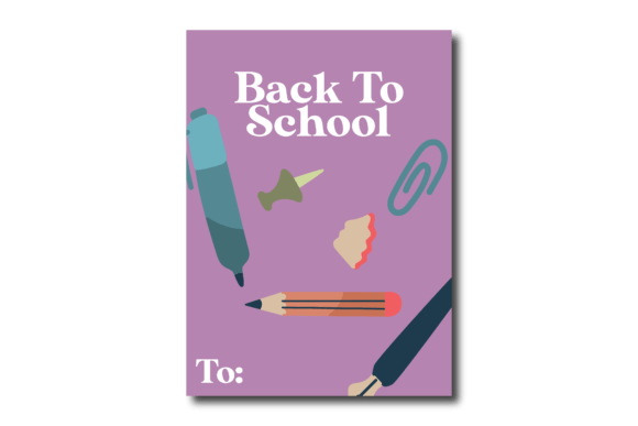 Purple Card Back to School Stationery: A Versatile Design Asset for Educators, Creators, and Small Businesses