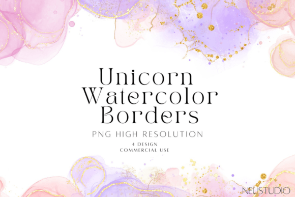 Unicorn Watercolor Borders PNG: Whimsy, Quality, and Seamless Design Magic